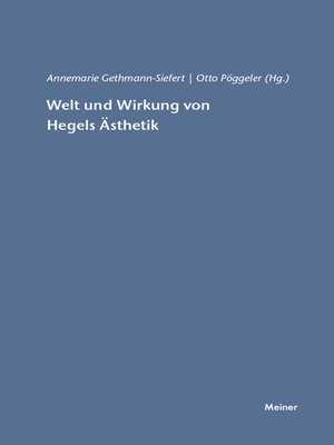 cover image of Welt und Wirkung von Hegels Ästhetik